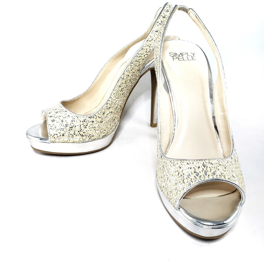 Simply Pelle Carmen Metallic Heels